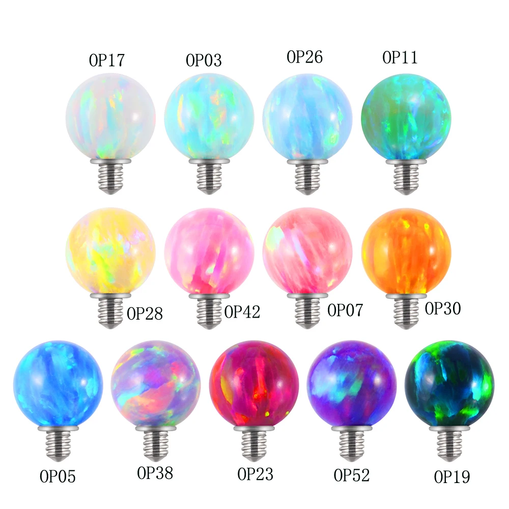 CHUANCI 1 PC Round Opal Gem Colorful Dermal Top Anchor Skin Diver Implants Tops Body Piercing Jewelry 16G
CHUANCI 1 PC Round Opal Gem Colorful Dermal Top Anchor Skin Diver Implants Tops Body Piercing Jewelry 16G