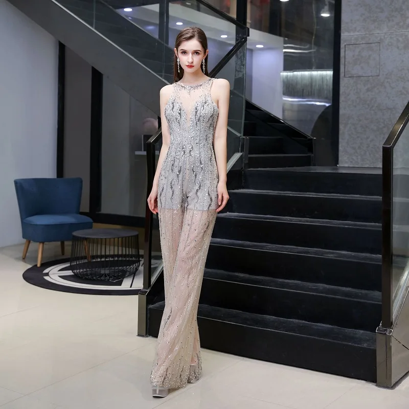 2021 Sequin Mermaid Evening Dress Long Illusion Beading Sleeveless Champagne Grey Elegant Ladies Evening Party Gowns Women AY509
2021 Sequin Mermaid Evening Dress Long Illusion Beading Sleeveless Champagne Grey Elegant Ladies Evening Party Gowns Women AY509