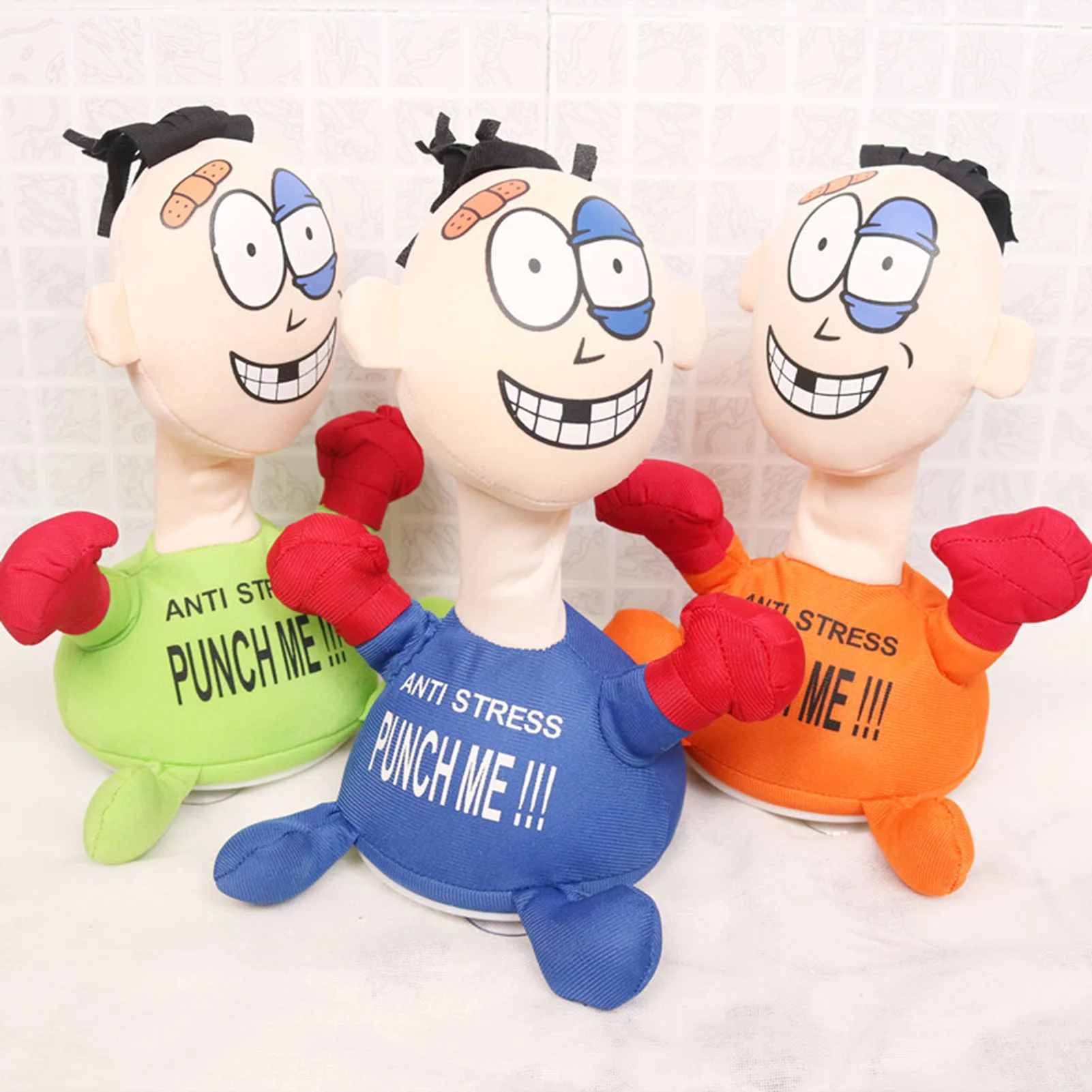 

Punch Me Man Boxing Toys Electric Plush Toys Creative Vent Plush Doll With Simulation Sound Funny Unpack Toys Gifts For Kids