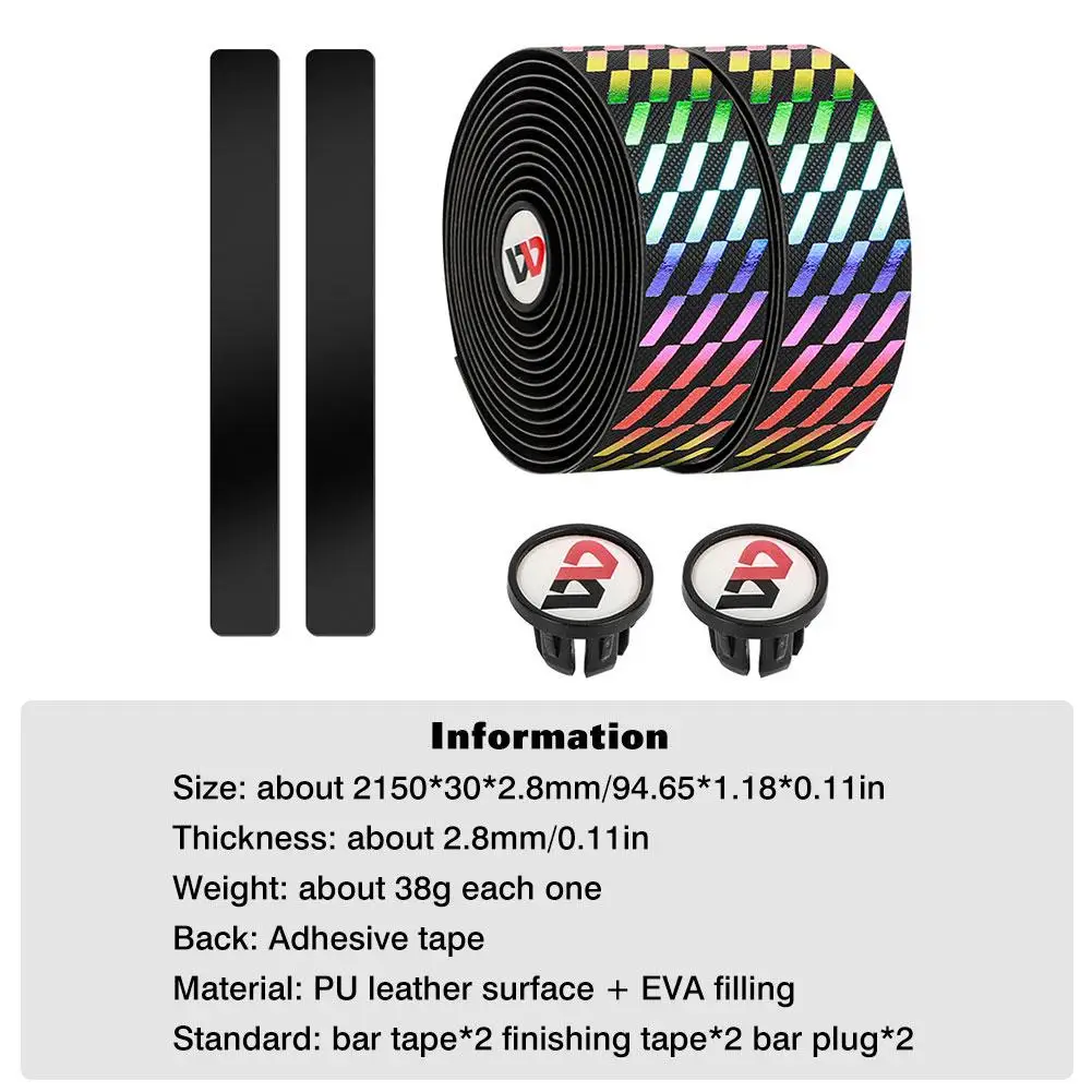 Mountain Bike Handlebar Tapes EVA PU Gradient MTB Bike Bar Tape Anti-Vibration Bicycle Handlebar Bar Tape Wrap+2 Bar Plugs 
Mountain Bike Handlebar Tapes EVA PU Gradient MTB Bike Bar Tape Anti-Vibration Bicycle Handlebar Bar Tape Wrap+2 Bar Plugs