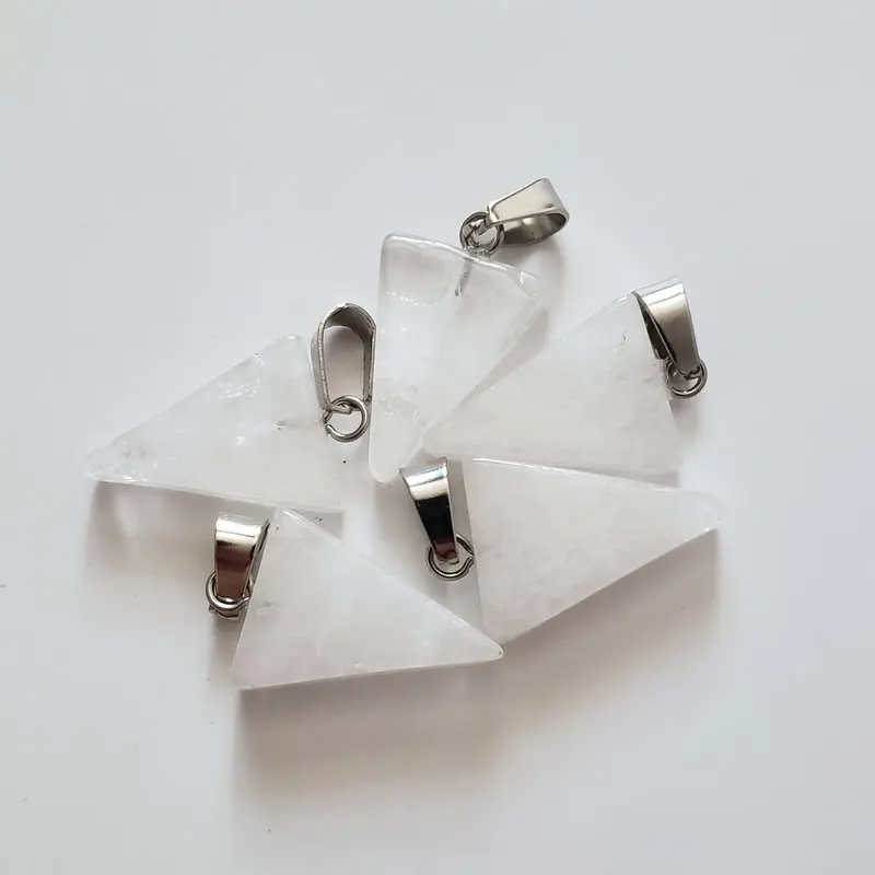 2020 Wholesale 50pcs/lot fashion high quality natural crystal stone triangle shape charms pendants fit necklace making DIY
2020 Wholesale 50pcs/lot fashion high quality natural crystal stone triangle shape charms pendants fit necklace making DIY