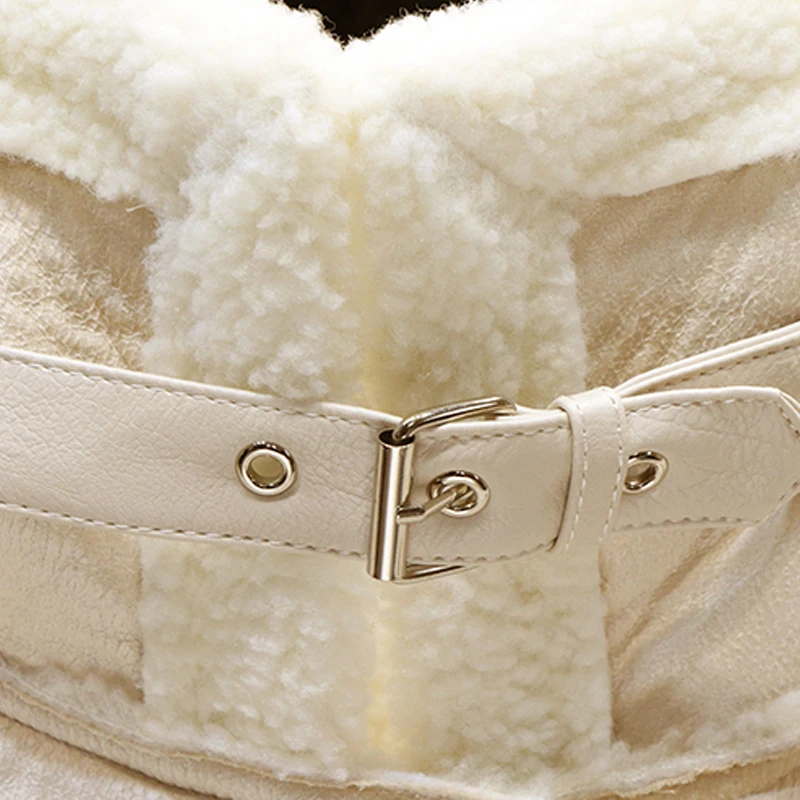 Winter Warm Faux Lamb Leather Jacket Women Thick Zipper Black White Punk Overcoat Loose Faux Lambs Wool Fur Outwear
Winter Warm Faux Lamb Leather Jacket Women Thick Zipper Black White Punk Overcoat Loose Faux Lambs Wool Fur Outwear