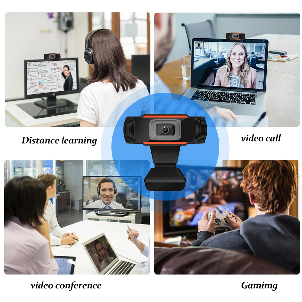 Webcam HD 1080P Computer PC Web Camera with Microphone Cameras for Online Studying Live Broadcast Video Calling Conference Work
Webcam HD 1080P Computer PC Web Camera with Microphone Cameras for Online Studying Live Broadcast Video Calling Conference Work