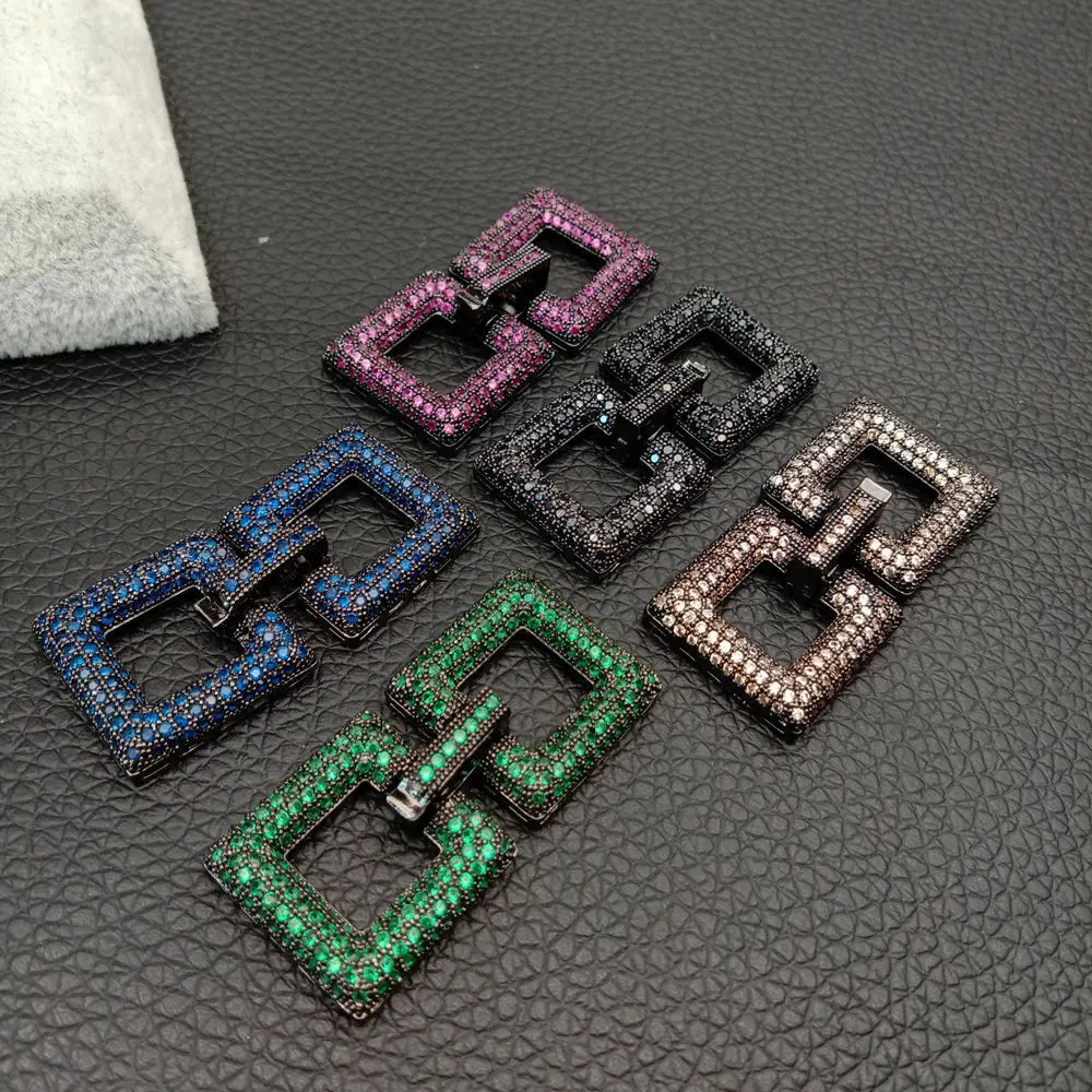 APDGG 17x35mm Colorful Gold plated Cubic Zircon CZ Micro Pave Square Clasp Pendant necklace Bracelet Jewelry Making DIY
APDGG 17x35mm Colorful Gold plated Cubic Zircon CZ Micro Pave Square Clasp Pendant necklace Bracelet Jewelry Making DIY