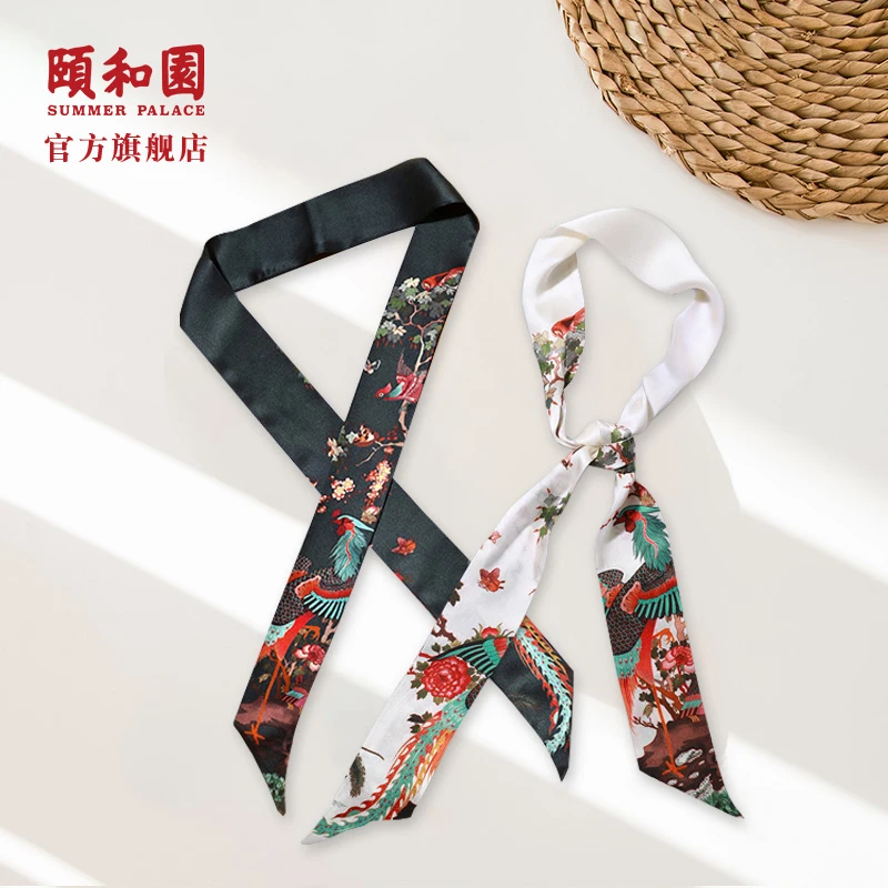 Summer Palace Birds Facing The Phoenix Rectangular Towel Creative All-Match Silk Scarf Scarf Gift Birthday Gift 
Summer Palace Birds Facing The Phoenix Rectangular Towel Creative All-Match Silk Scarf Scarf Gift Birthday Gift