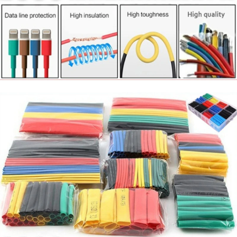 127-530pc Polyolefin Insulation Heat Shrink Tubing Tube Sleeve Wrap Wire Assortment Shrinkable Tube Wrap Wire Cable Sleeves Set
127-530pc Polyolefin Insulation Heat Shrink Tubing Tube Sleeve Wrap Wire Assortment Shrinkable Tube Wrap Wire Cable Sleeves Set