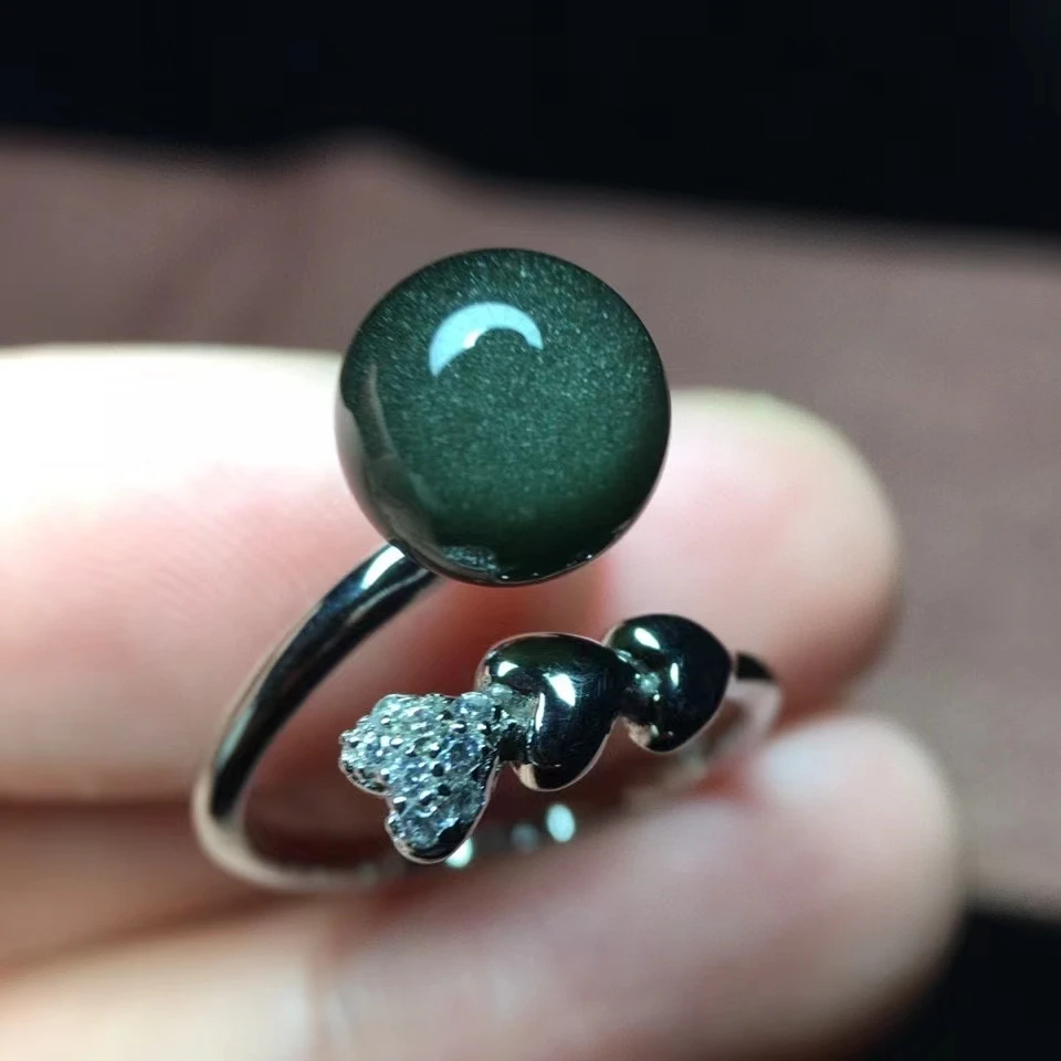 Натуральный зеленый Phantom Кварцевые Регулируемые кольца 8,2 мм круглый шар бусины из стерлингового серебра 925 кольца AAAAAA 
Натуральный зеленый Phantom Кварцевые Регулируемые кольца 8,2 мм круглый шар бусины из стерлингового серебра 925 кольца AAAAAA