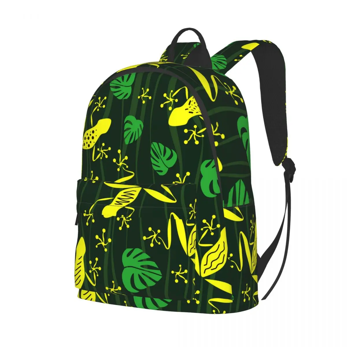 Backpack School Bookbag Contour Frogs And Leaves Waves Teenger Girl Bag Bagpack | Багаж и сумки