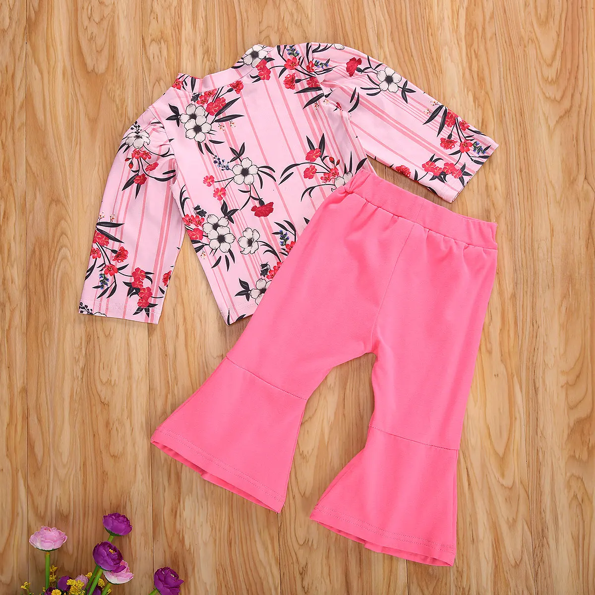 Children Kid Baby Girls Flower Clothes Set Long Sleeve Tops Flare Pants Girl Autumn Outfits Costumes
Children Kid Baby Girls Flower Clothes Set Long Sleeve Tops Flare Pants Girl Autumn Outfits Costumes