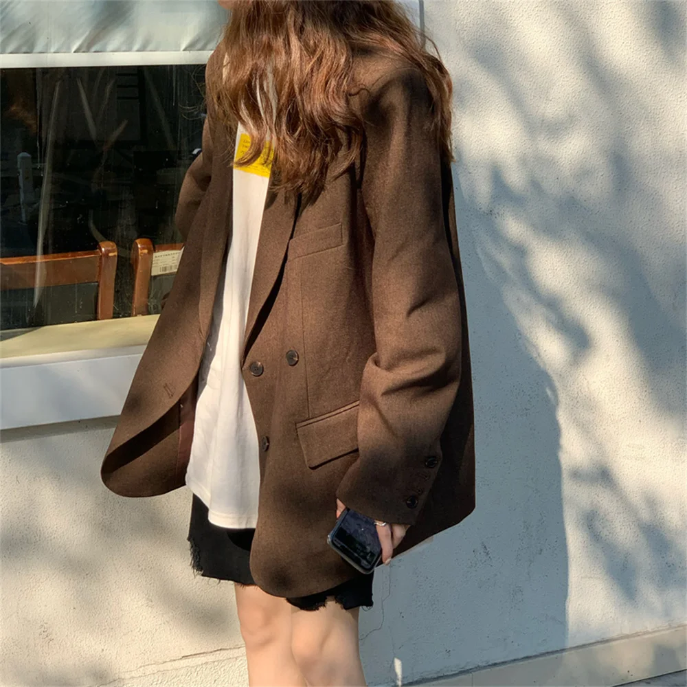 동대문 Brown офисные женские блейзеры корейская мода осень 2021 универсальная элегантная повседневная Уличная одежда женская верхняя одежда
동대문 Brown офисные женские блейзеры корейская мода осень 2021 универсальная элегантная повседневная Уличная одежда женская верхняя одежда