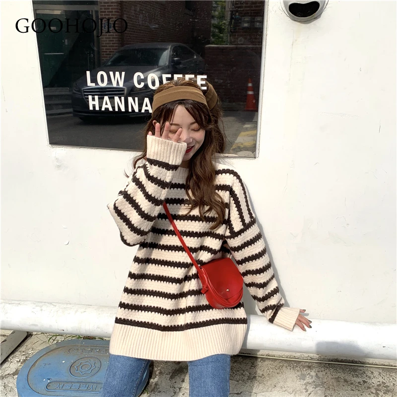 GOOHOJIO 2021 New Spring and Autumn Stripe Sweaters Women Retro Loose Chic Women Pullover Oversized Vintage Sweaters for Women
GOOHOJIO 2021 New Spring and Autumn Stripe Sweaters Women Retro Loose Chic Women Pullover Oversized Vintage Sweaters for Women