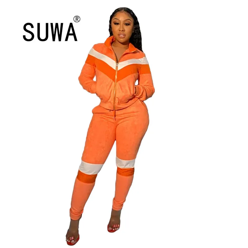 Loungewear Women 2 Piece Outfits Zipper Long Sleeve Coats Jacket Fall Streetwear High Waist Jogger Pants Tracksuit Matching Sets
Loungewear Women 2 Piece Outfits Zipper Long Sleeve Coats Jacket Fall Streetwear High Waist Jogger Pants Tracksuit Matching Sets