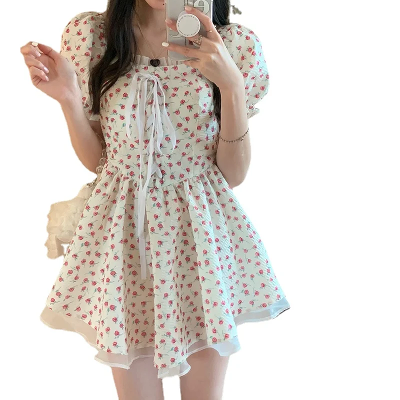 Y2k Patchwork Bandage Designer Dress Women Vintage Elegant Floral Mini Dresses Korean Birthday Party Summer Dress Women 2021
Y2k Patchwork Bandage Designer Dress Women Vintage Elegant Floral Mini Dresses Korean Birthday Party Summer Dress Women 2021