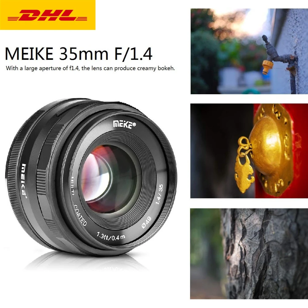 Объектив Meike 35 мм F1.4 с ручной фокусировкой для Sony E-Mount A7R/a7S A7/fuji X-T2/canon Eos-M M6/m4 Aps-C