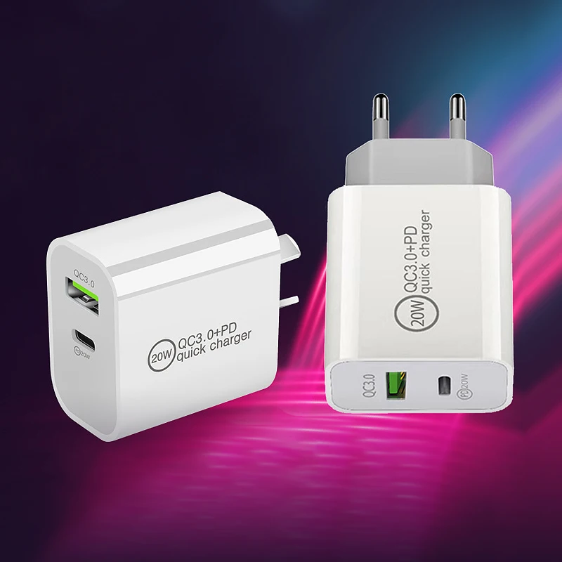 20W Quick Charge 3.0 Usb Charger Universal Wall mobile phone Type-c Usb Dual Ports Chargers for iPhone 12 Samsung Huawei
20W Quick Charge 3.0 Usb Charger Universal Wall mobile phone Type-c Usb Dual Ports Chargers for iPhone 12 Samsung Huawei