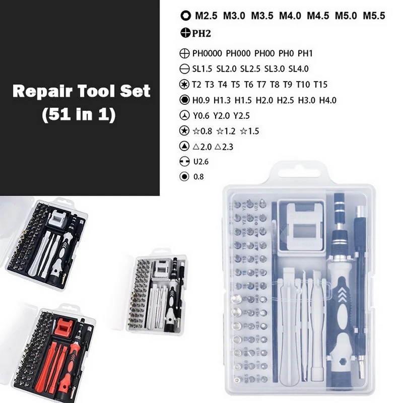 115 in 1 Screwdriver Set Screwdriver Bit Set Multi-function Precision Mobile Phone Repair Device Hand Tools Set with Case
115 in 1 Screwdriver Set Screwdriver Bit Set Multi-function Precision Mobile Phone Repair Device Hand Tools Set with Case