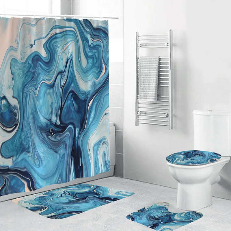 Marble White Shower Curtain Set with Non Slip Rug Bath Mat Carpet Modern Bathroom Curtains Toilet Lid Cover Home Decoration
Marble White Shower Curtain Set with Non Slip Rug Bath Mat Carpet Modern Bathroom Curtains Toilet Lid Cover Home Decoration