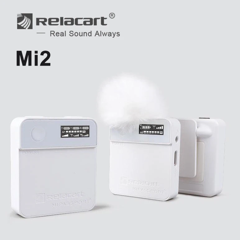 Relacart Mi2 Профессиональный Беспроводной микрофон Камера Mic 2 4G глобальная частота