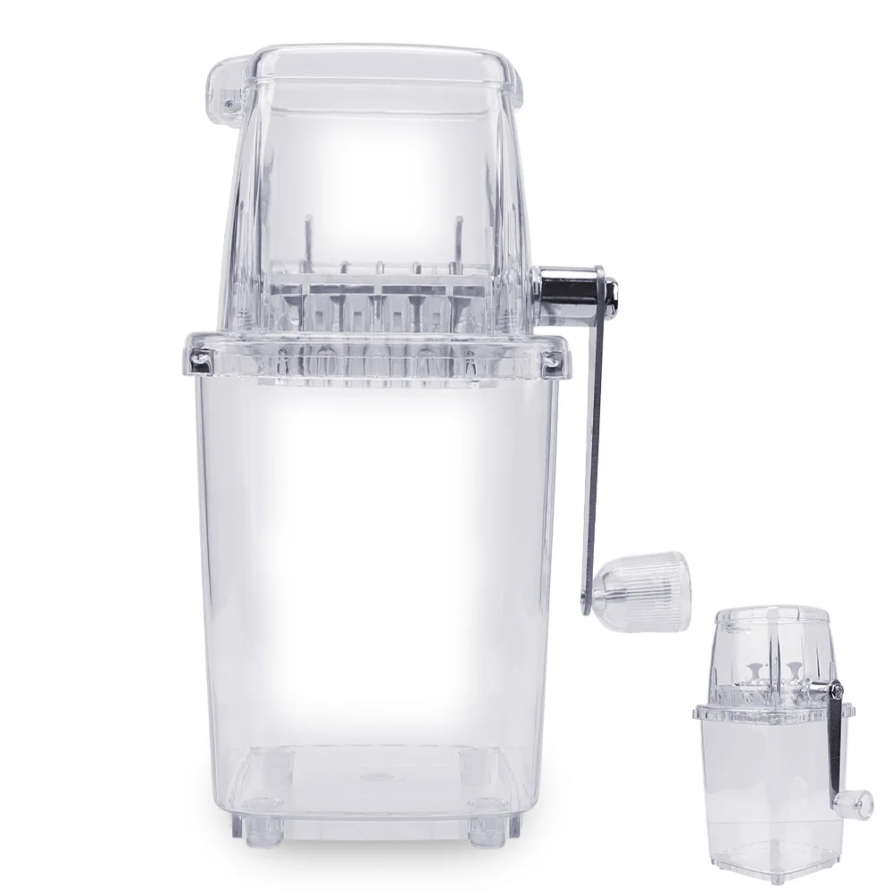 Multi-function Transparent Portable Hand Shaved Ice Machine Ice Blenders Tools Manual Ice Crusher for Home Kitchen Bar
Multi-function Transparent Portable Hand Shaved Ice Machine Ice Blenders Tools Manual Ice Crusher for Home Kitchen Bar