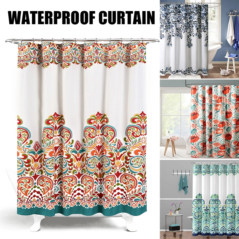 Shower Curtain Set With 12 Hooks Color Printed Design Punch-free Waterproof Machine Washable Durable For Bathroom Shower Curtain
Shower Curtain Set With 12 Hooks Color Printed Design Punch-free Waterproof Machine Washable Durable For Bathroom Shower Curtain