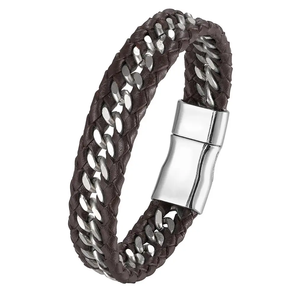 Men's Magnetic Fashion Bracelet, Multilayer Woven Genuine Leather Bracelet 
Men's Magnetic Fashion Bracelet, Multilayer Woven Genuine Leather Bracelet