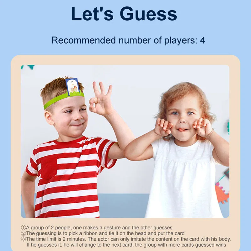 Kids Montessori Toys over 3 Years Headband Game Cards Guess Who I Am English Fruits Animals Quiz Family Party Game Guessing Card
Kids Montessori Toys over 3 Years Headband Game Cards Guess Who I Am English Fruits Animals Quiz Family Party Game Guessing Card