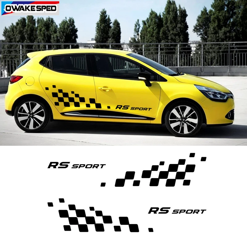 Car Door Side Decor Sticker RS Sport Stripes Racing Lattice Graphic Vinyl Decal For Renault Clio Auto Body Customized Stickers
Car Door Side Decor Sticker RS Sport Stripes Racing Lattice Graphic Vinyl Decal For Renault Clio Auto Body Customized Stickers
