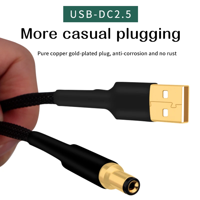 Высокоточный кабель питания постоянного тока OCC USB A-2.5mm/2 1 мм Hi-Fi выделенный