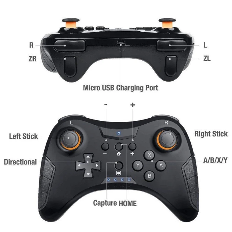 Bluetooth Gamepad for NS-Switch NS-Switch Lite N-Switch Pro Console Wireless Gamepad Video Game USB Joystick Controller Control
Bluetooth Gamepad for NS-Switch NS-Switch Lite N-Switch Pro Console Wireless Gamepad Video Game USB Joystick Controller Control