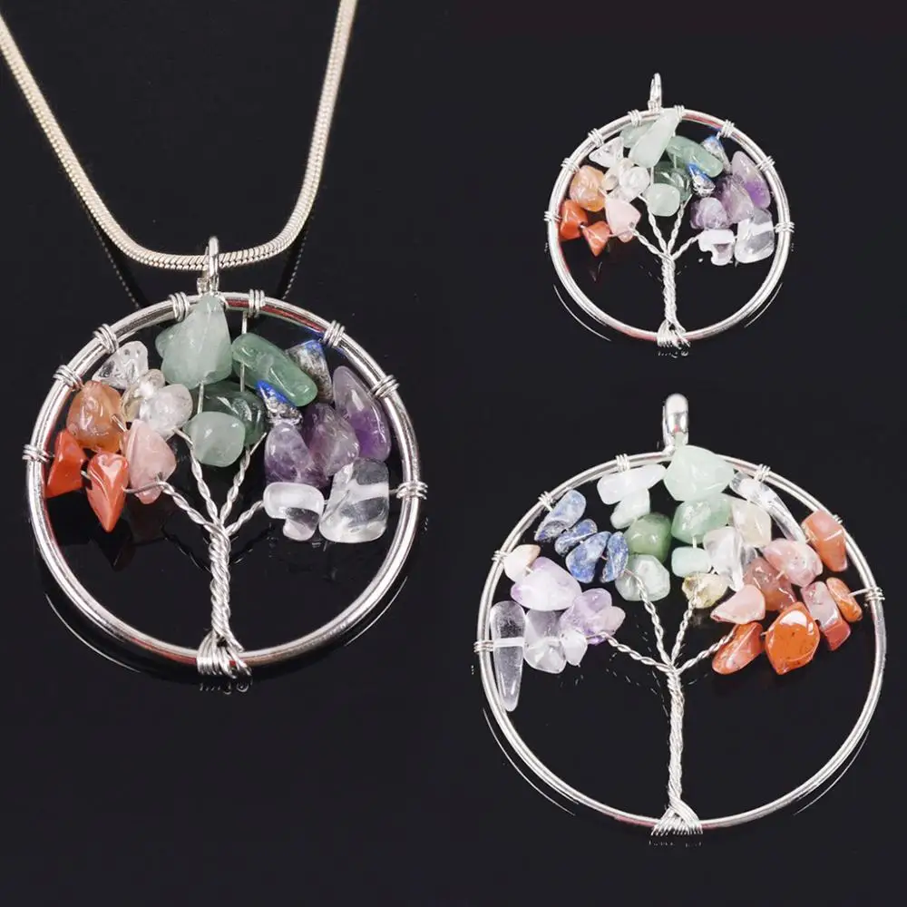 Peace Tree 30mm 50mm Metal & Natural Stones Handmade Pendant for Jewelry Making DIY Necklace Findings
Peace Tree 30mm 50mm Metal & Natural Stones Handmade Pendant for Jewelry Making DIY Necklace Findings