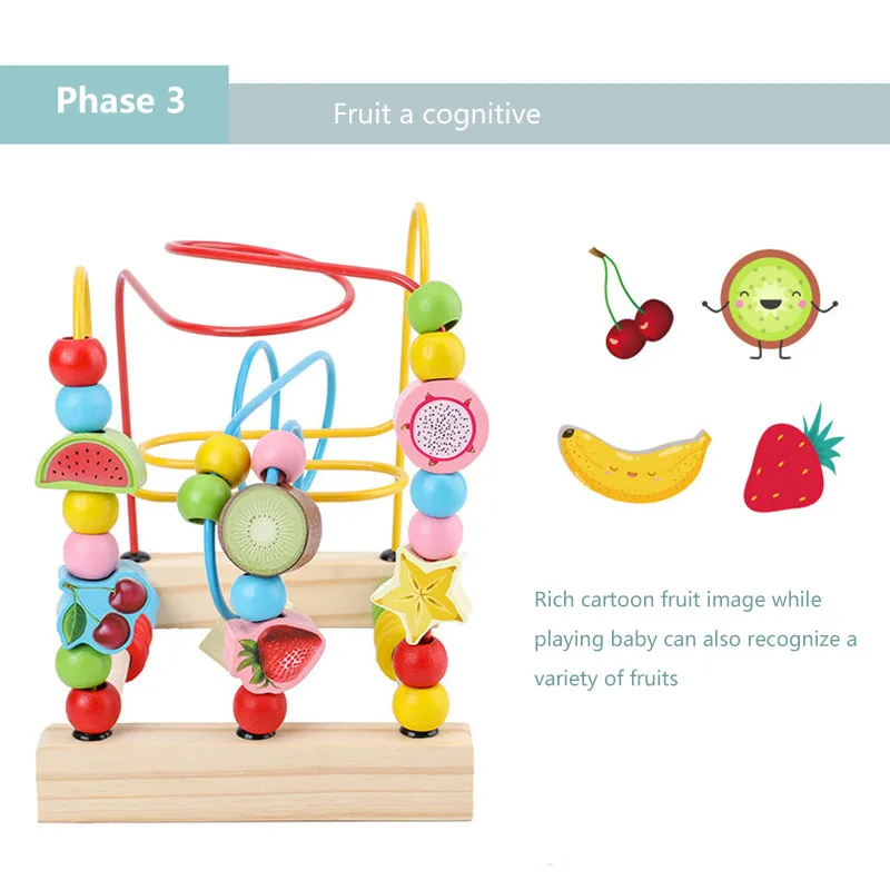 Toddler Cartoon Puzzle Around Beads Wire Toy Baby Maze Toy Wooden Fruit Beads Circle Maze Infant Early Education Toys Xmas Gifts
Toddler Cartoon Puzzle Around Beads Wire Toy Baby Maze Toy Wooden Fruit Beads Circle Maze Infant Early Education Toys Xmas Gifts