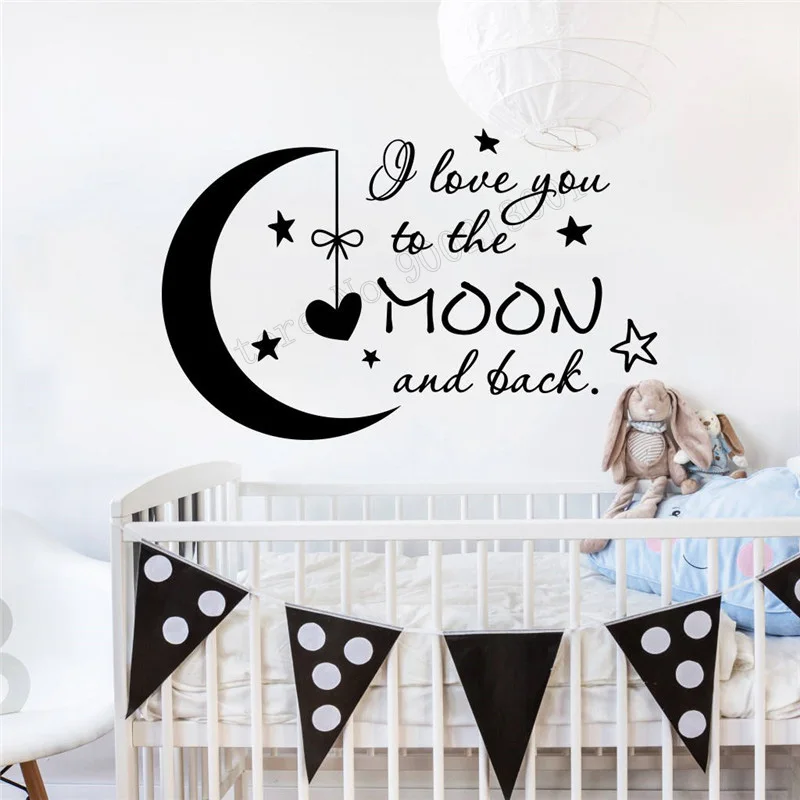 Wall Decoration Vinyl Art Removeable Poster I Love The Moon And Black Sticker Kids Room Mural Nersury Child Decal Ornament LY279 
Wall Decoration Vinyl Art Removeable Poster I Love The Moon And Black Sticker Kids Room Mural Nersury Child Decal Ornament LY279