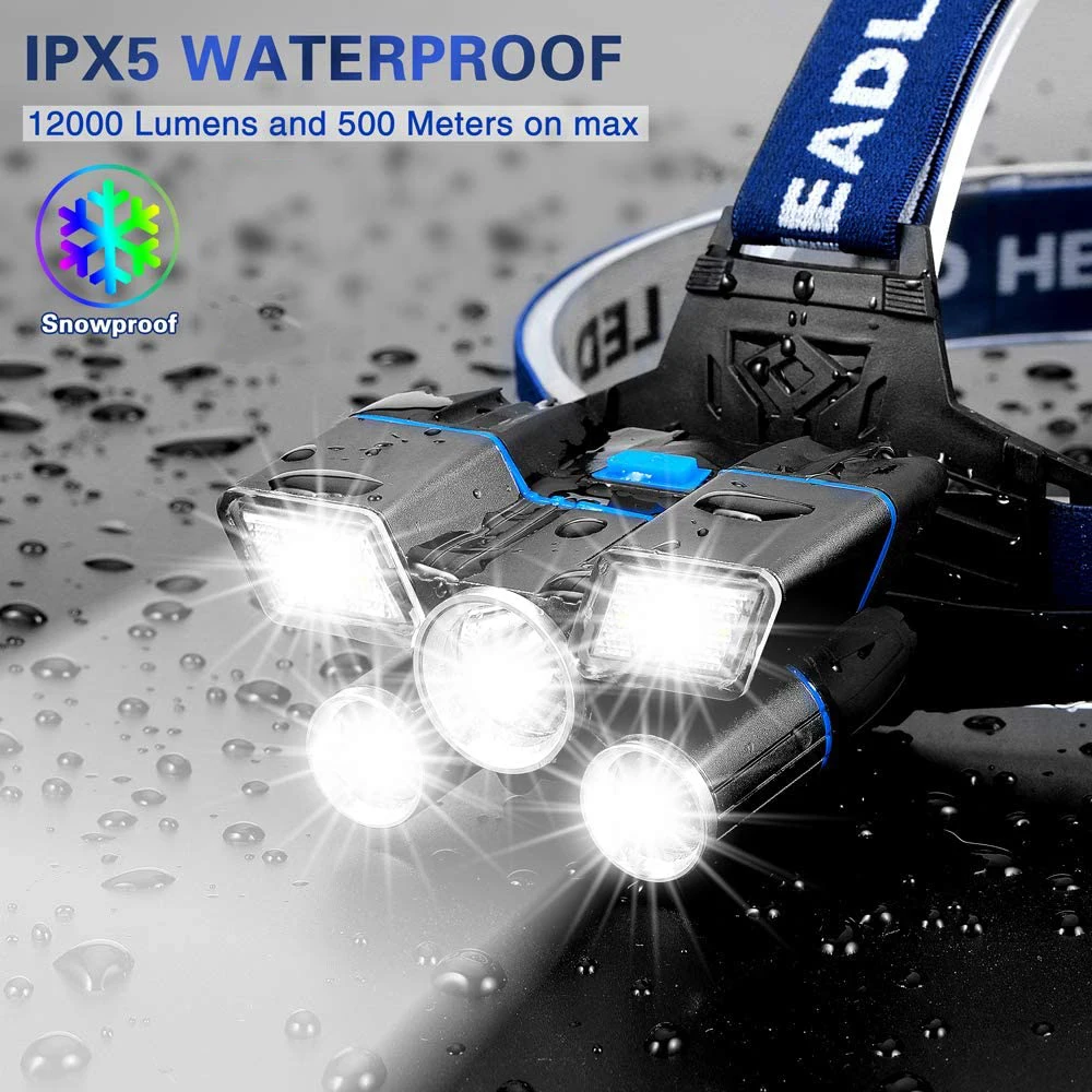 2000 Lumen USB Rechargeable Headlamps Waterproof Work Light, 9 Modes Head Lamp for Outdoor Camping Hunting Fishing Hiking Biking
2000 Lumen USB Rechargeable Headlamps Waterproof Work Light, 9 Modes Head Lamp for Outdoor Camping Hunting Fishing Hiking Biking