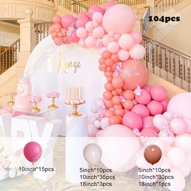 104pcs Doubled Macaron Pink Wedding Party Background Baby Shower DIY Arch Festival Decoration Birthday Event Ballon Garland Kit
104pcs Doubled Macaron Pink Wedding Party Background Baby Shower DIY Arch Festival Decoration Birthday Event Ballon Garland Kit