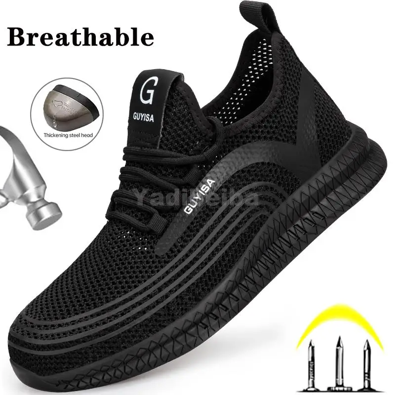 Breathable Work Sneakers Steel Toe Safety Shoes Men Indestructible Work Safety Boots Puncture-Proof Men Working Shoes Footwear
Breathable Work Sneakers Steel Toe Safety Shoes Men Indestructible Work Safety Boots Puncture-Proof Men Working Shoes Footwear