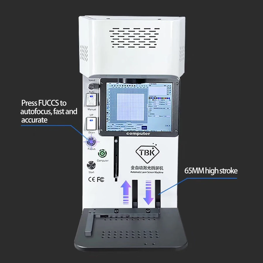 TBK-958B Back Cover Mini Automatic Laser Screen Dismantling Machine Disassemble Rear Cover Sub-frame Engraving Marking Machine
TBK-958B Back Cover Mini Automatic Laser Screen Dismantling Machine Disassemble Rear Cover Sub-frame Engraving Marking Machine