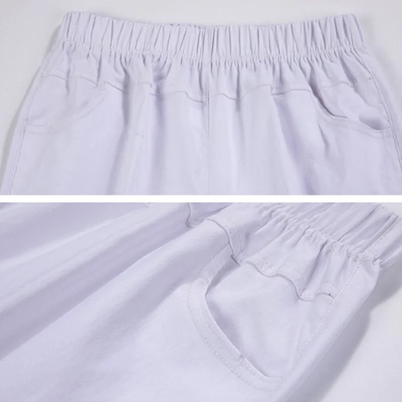 Plus Size 5XL 6XL 7XL Summer Women Trousers New Elastic Waist White Straight Pants Middle-aged and Older Female Casual Pants
Plus Size 5XL 6XL 7XL Summer Women Trousers New Elastic Waist White Straight Pants Middle-aged and Older Female Casual Pants