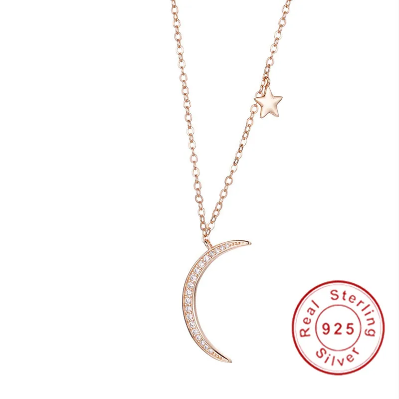 Fashion Moon Star Pendants 5A Zircon Cz Real 925 Sterling silver Wedding Pendant with Necklace for women Bridal jewelry gift
Fashion Moon Star Pendants 5A Zircon Cz Real 925 Sterling silver Wedding Pendant with Necklace for women Bridal jewelry gift