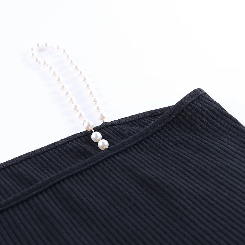 YICIYA Summer Clothes Women Cute Pearl Chain Crop Top Camis Vest Off Shoulder Beadling Straps Lace Up Cropped Black Tank Top
YICIYA Summer Clothes Women Cute Pearl Chain Crop Top Camis Vest Off Shoulder Beadling Straps Lace Up Cropped Black Tank Top