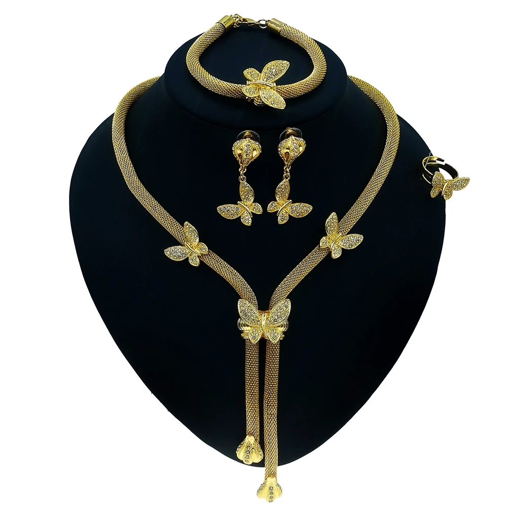 Yulaili Fashion Yellow Gold Butterfly Dubai Style Jewelry Set Exquisite Women's Party Clothing Accessories Jewelry Necklace Sets
Yulaili Fashion Yellow Gold Butterfly Dubai Style Jewelry Set Exquisite Women's Party Clothing Accessories Jewelry Necklace Sets