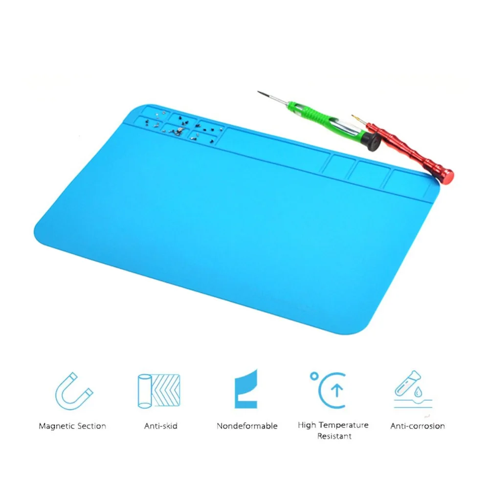 Heat Insulation Repair Mat Silicone Soldering Station Working Mat Platform Pad For Electronic Phone Repair Tool Parts
Heat Insulation Repair Mat Silicone Soldering Station Working Mat Platform Pad For Electronic Phone Repair Tool Parts