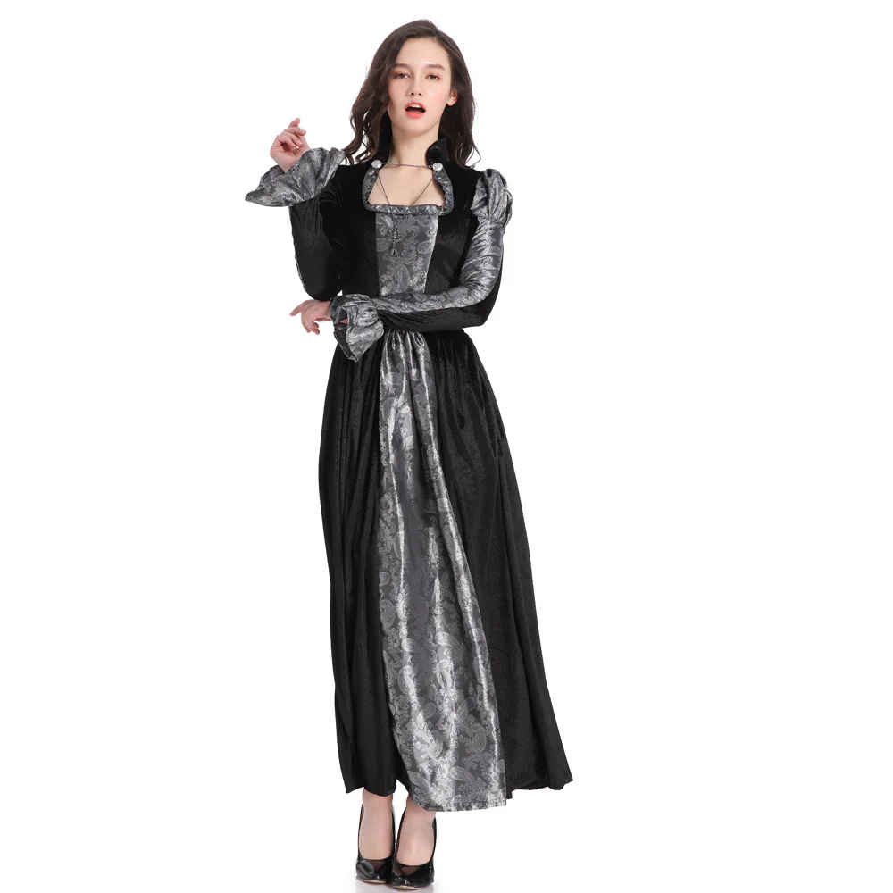 Black Gothic Anime Vampire Costume for Women Victorian Queen Masquerade Costume For Halloween carnival Costumes
Black Gothic Anime Vampire Costume for Women Victorian Queen Masquerade Costume For Halloween carnival Costumes