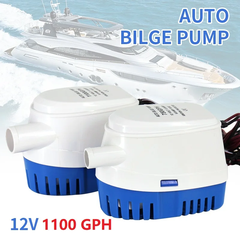 Автоматический откачивающий насос для лодок погружной водяной 12 В 1100GPH с