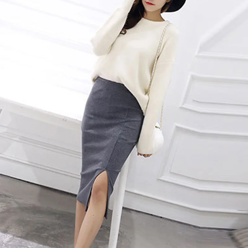 Autumn Winter Knit Pencil Skirt Women High Waist Elastic Skirts Womens Sexy Knited Split Midi Skirt For Women Autumn Slim
Autumn Winter Knit Pencil Skirt Women High Waist Elastic Skirts Womens Sexy Knited Split Midi Skirt For Women Autumn Slim