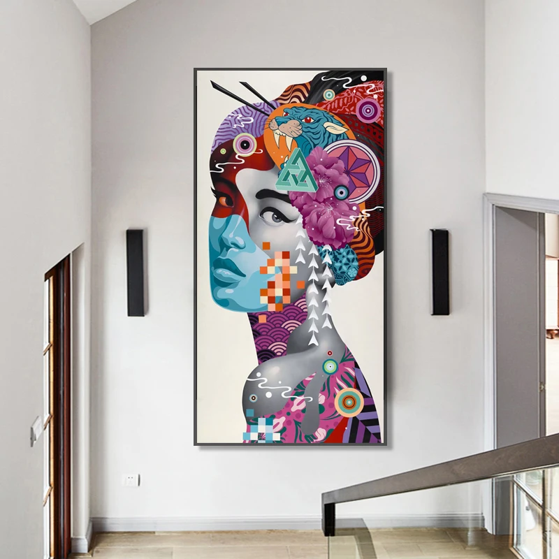 Abstract Graffiti Woman Canvas Painting Nordic Poster and Print Wall Art Picture for Living Room Modern Home Decoration No Frame
Abstract Graffiti Woman Canvas Painting Nordic Poster and Print Wall Art Picture for Living Room Modern Home Decoration No Frame