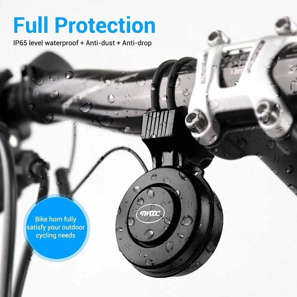 

Велосипедный динамик с зарядкой от мини-USB, перезаряжаемый электрический велосипедный гудок, 4 режима, скутер, горный велосипед 2021