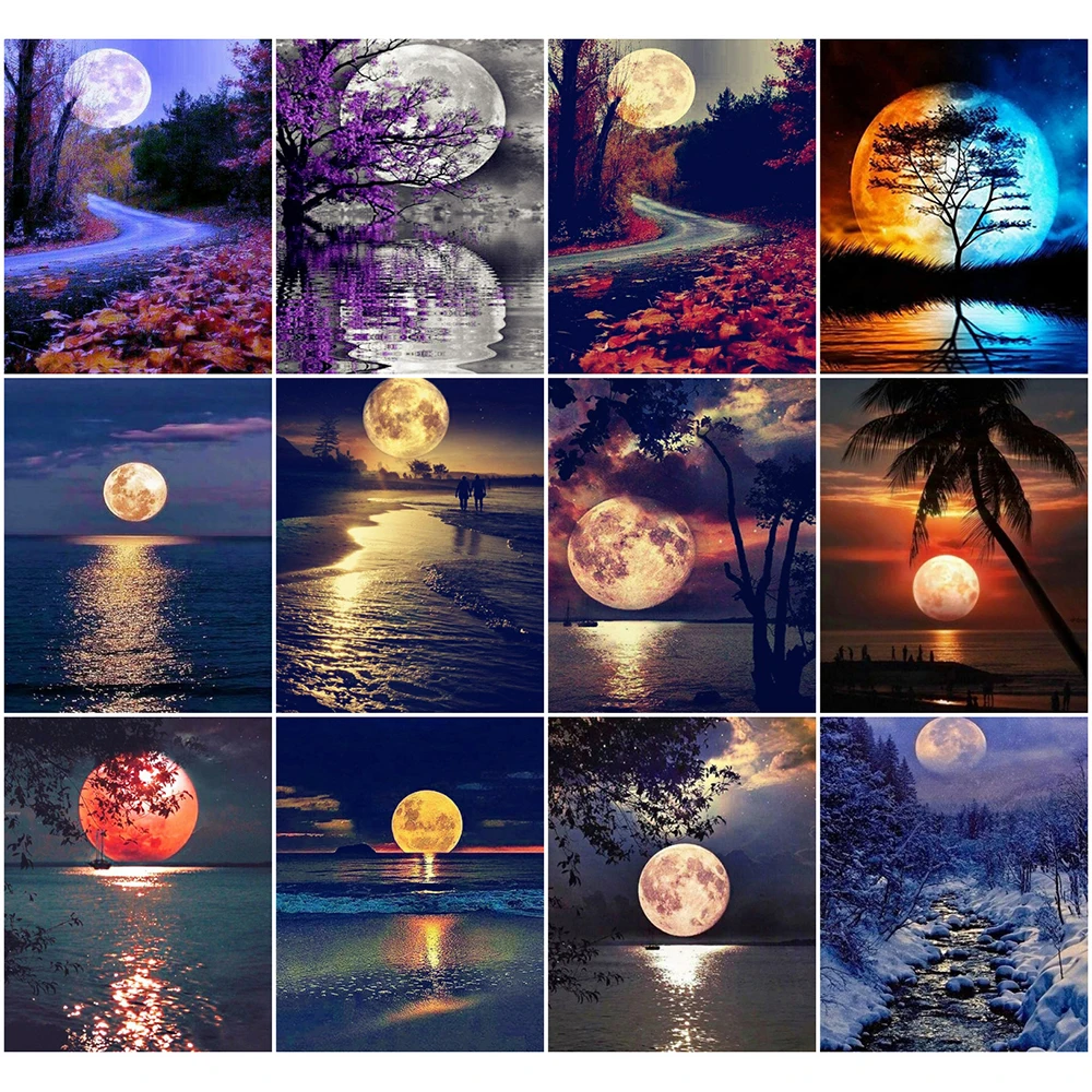 AZQSD DIY Painting By Number Canvas Kits Moon Unique Gift 40x50cm Pictures By Numbers Landscape Home Bedroom Wall Artwork
AZQSD DIY Painting By Number Canvas Kits Moon Unique Gift 40x50cm Pictures By Numbers Landscape Home Bedroom Wall Artwork