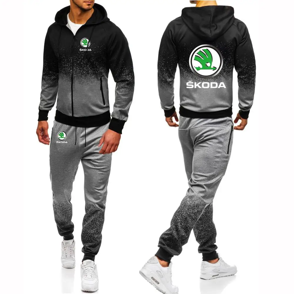 2021 Men's Skoda Print Car Logo Set Harajuku Zipper Jacket Sport Suits College Male Gradient Hoodies Man's Casual Sweatpant Sets
2021 Men's Skoda Print Car Logo Set Harajuku Zipper Jacket Sport Suits College Male Gradient Hoodies Man's Casual Sweatpant Sets