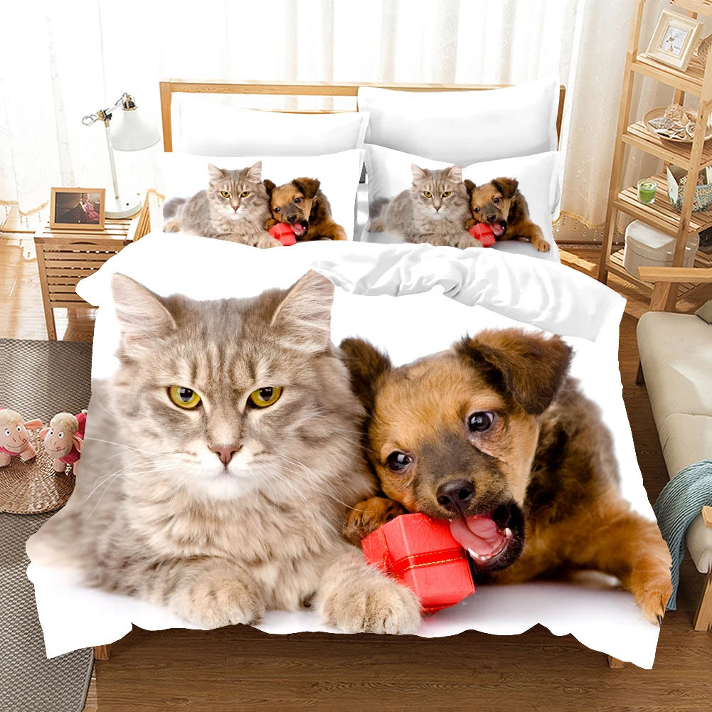 Happy Pet Dog Cat Bedding Set Animal Fashion Cute 3d Comforter Bed Linen Twin Queen King Single Size Decor Duvet Cover Sets
Happy Pet Dog Cat Bedding Set Animal Fashion Cute 3d Comforter Bed Linen Twin Queen King Single Size Decor Duvet Cover Sets