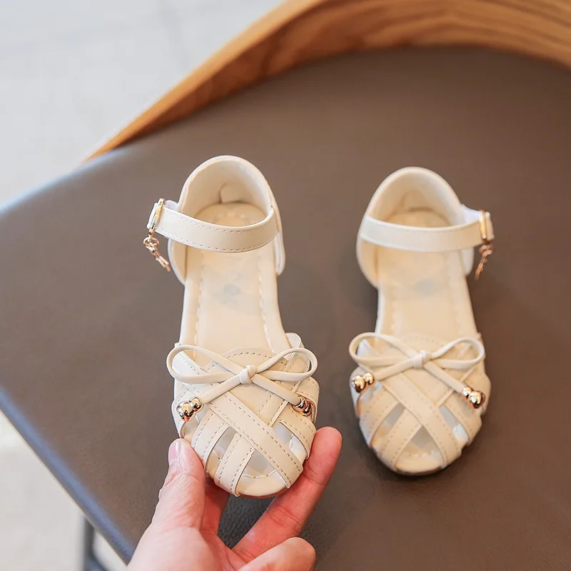 Сандалии для девочек Коллекция 2020 года Летняя обувь с закрытым носком Обувь